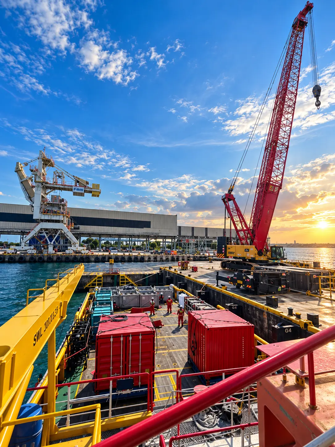 Marine crane and support facility operations